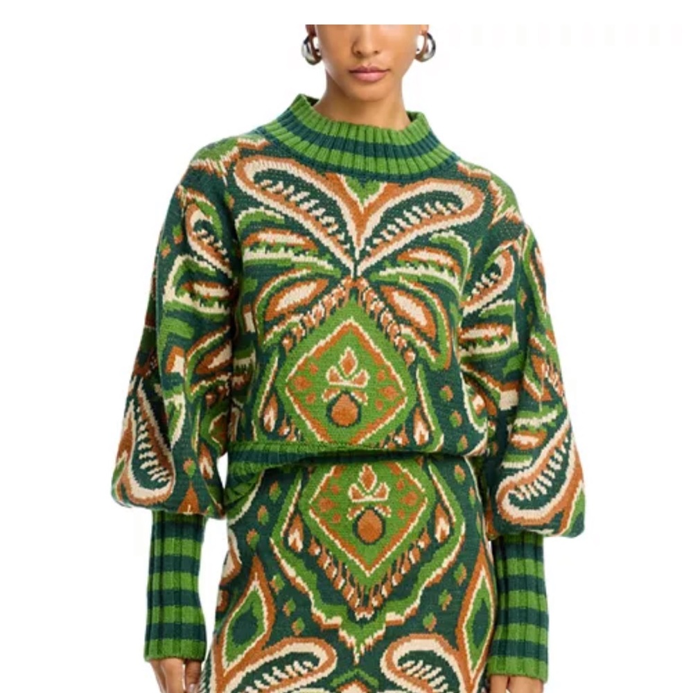 FARM Rio pineapple ikat sweater
